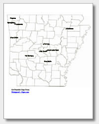 Printable arkansas maps state outline county cities