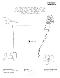 Arkansas coloring page