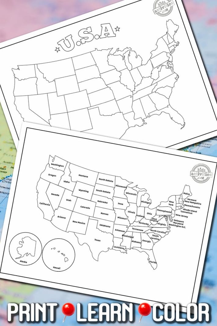 Blank united states map coloring pages you can print kids activities blog