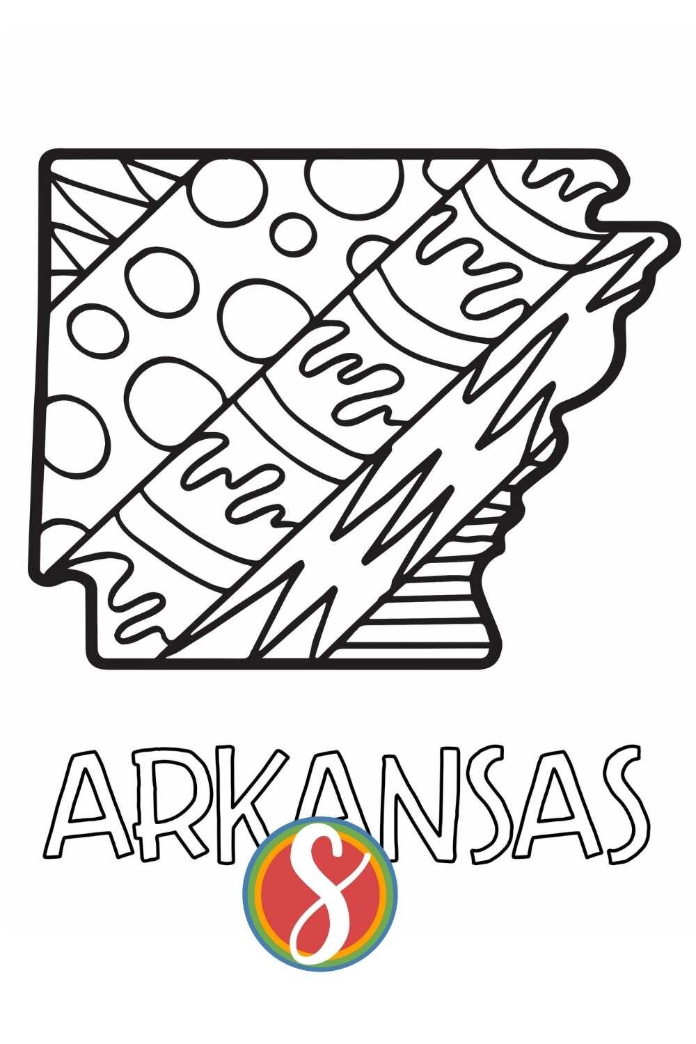 Free arkansas coloring pages â stevie doodles