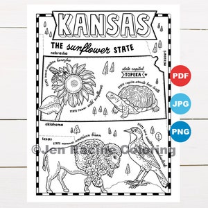 Arkansas map colouring page digital download pdf zentangle colouring page