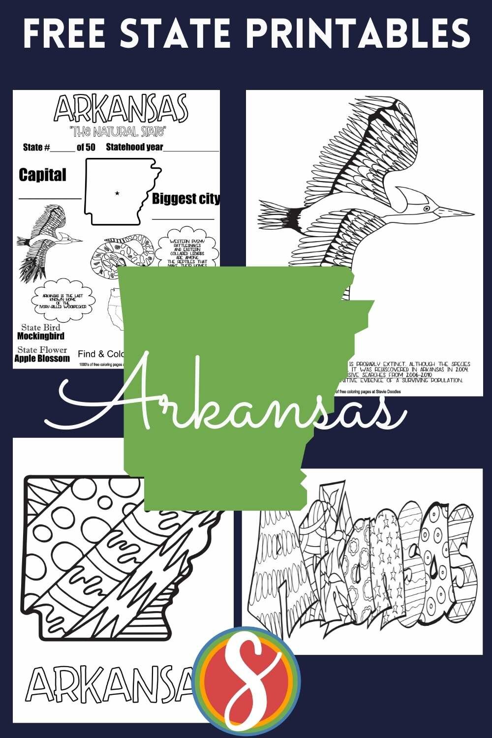 Free arkansas coloring pages â stevie doodles