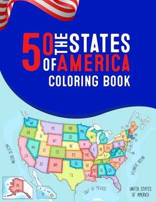 The states of america coloring book state maps capitals animals birds flowers mottos cities population regions perfect easy to color an paperback changing hands bookstore