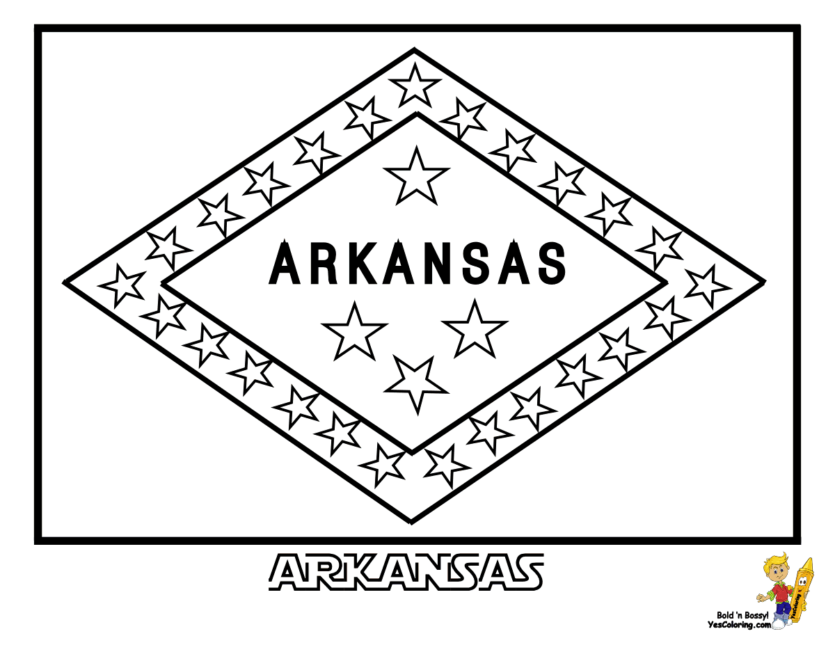 Arkansas coloring pages for kids free printable sheets