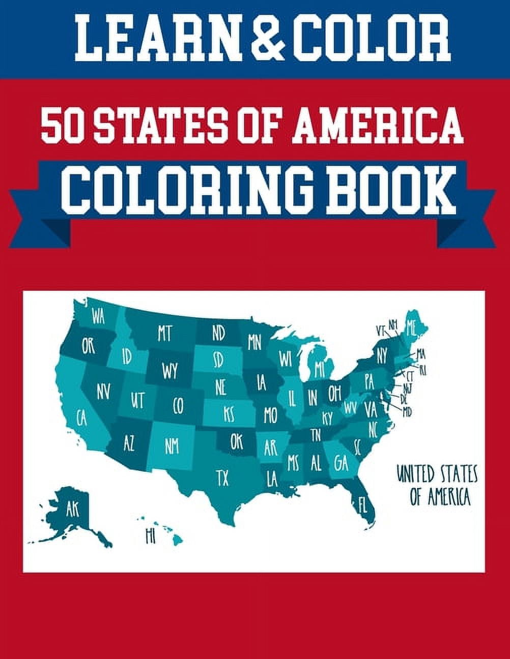 States of america coloring book coloring book map of united states