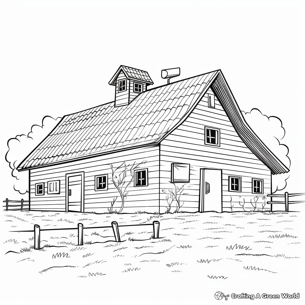 Barn coloring pages