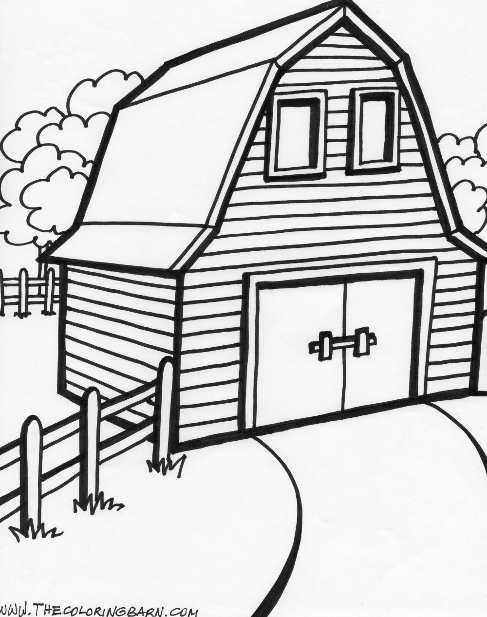 Barn coloring pages