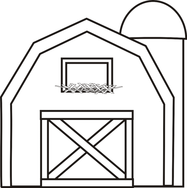 Midwest mosaic barn with silo coloring pages preschool coloring pages big red barn