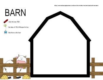 Simple barn color and craft by miss debbies preschool special ed resources