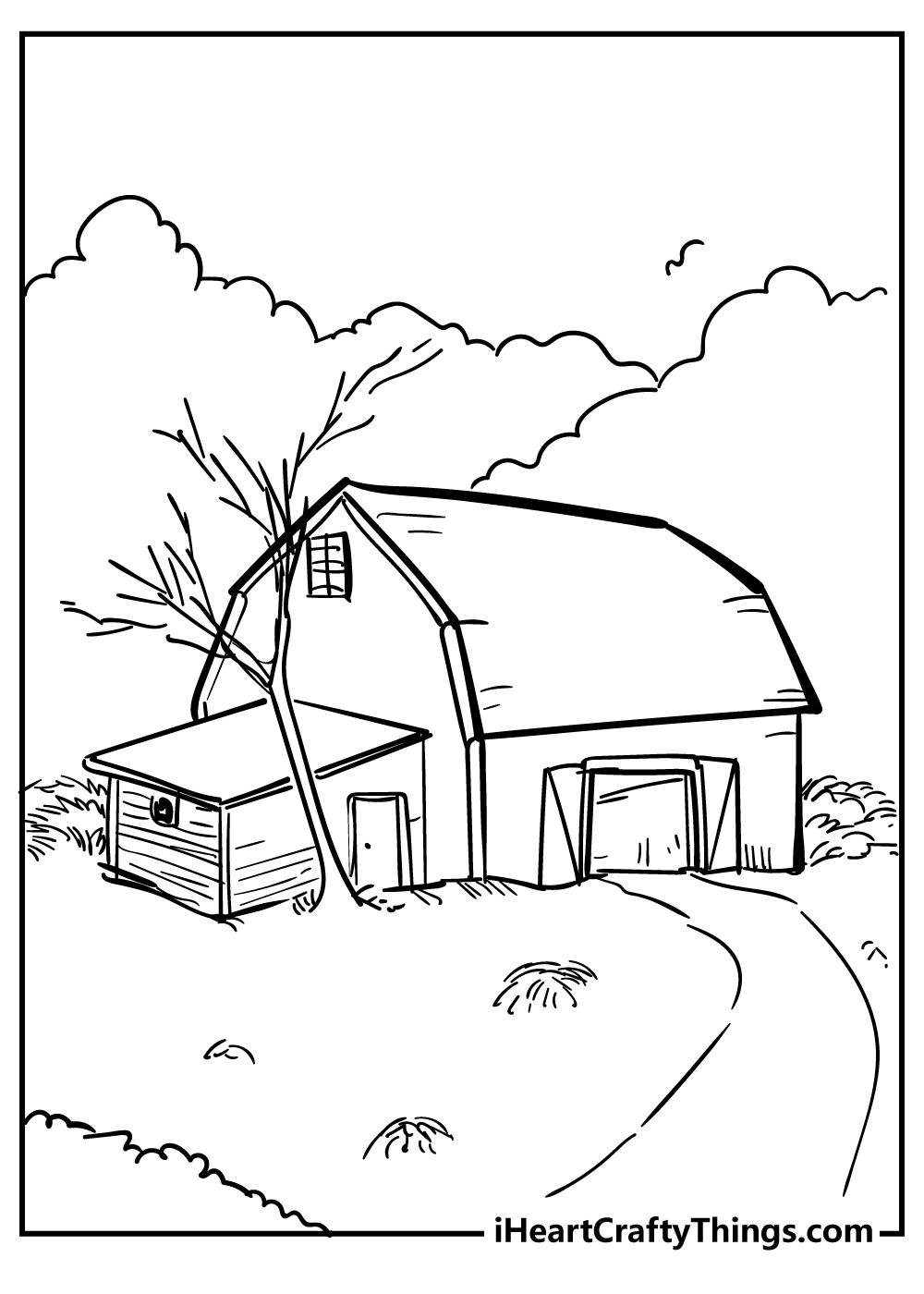 Barn coloring pages free printables