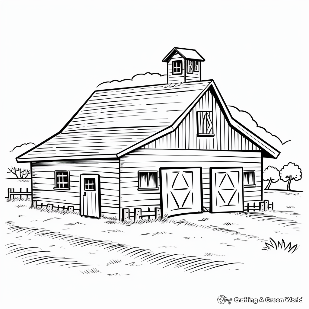 Barn coloring pages