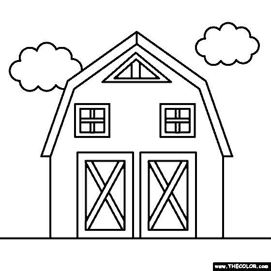 Barn coloring page farm animal coloring pag farm coloring pag barn drawing