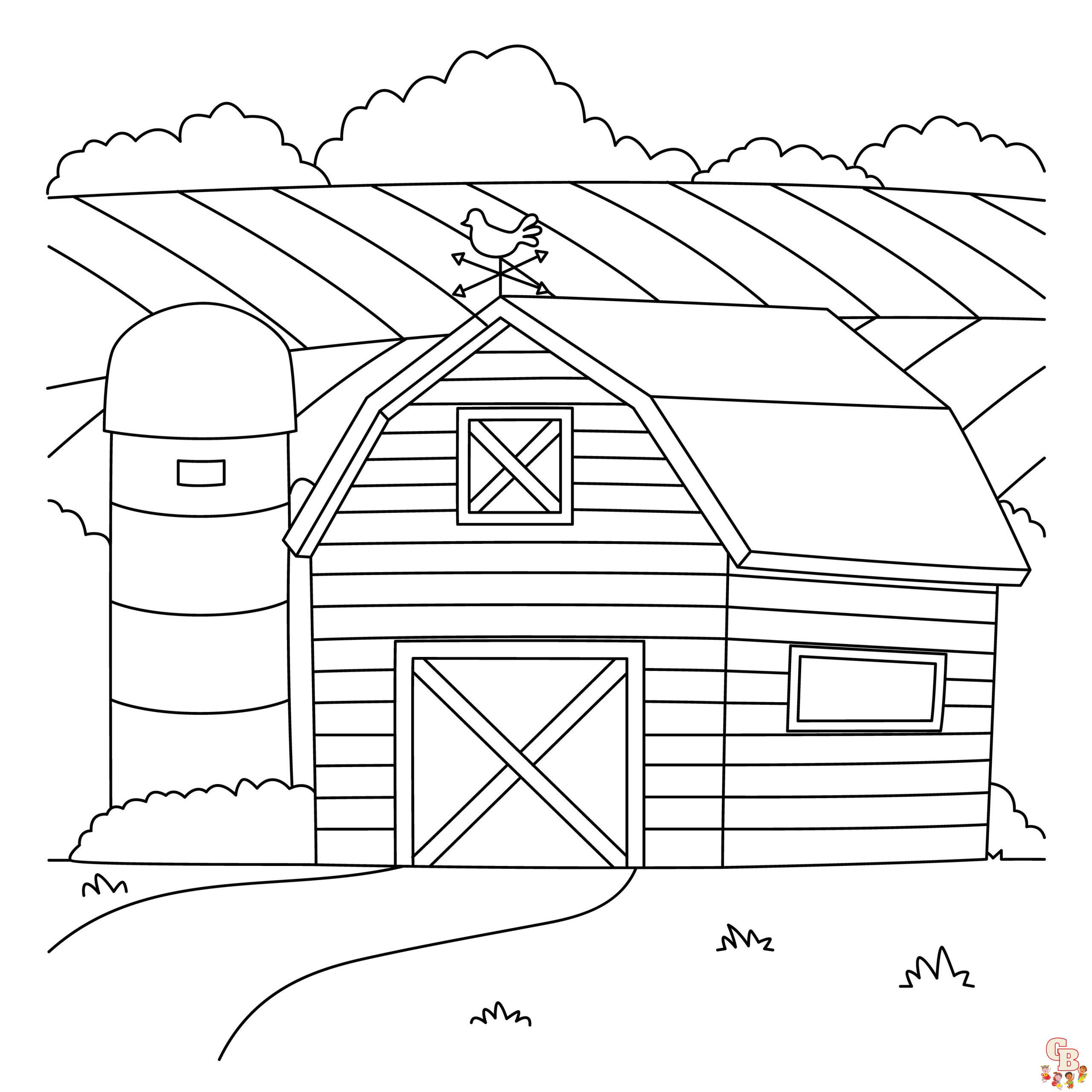 Farmhouse coloring pages