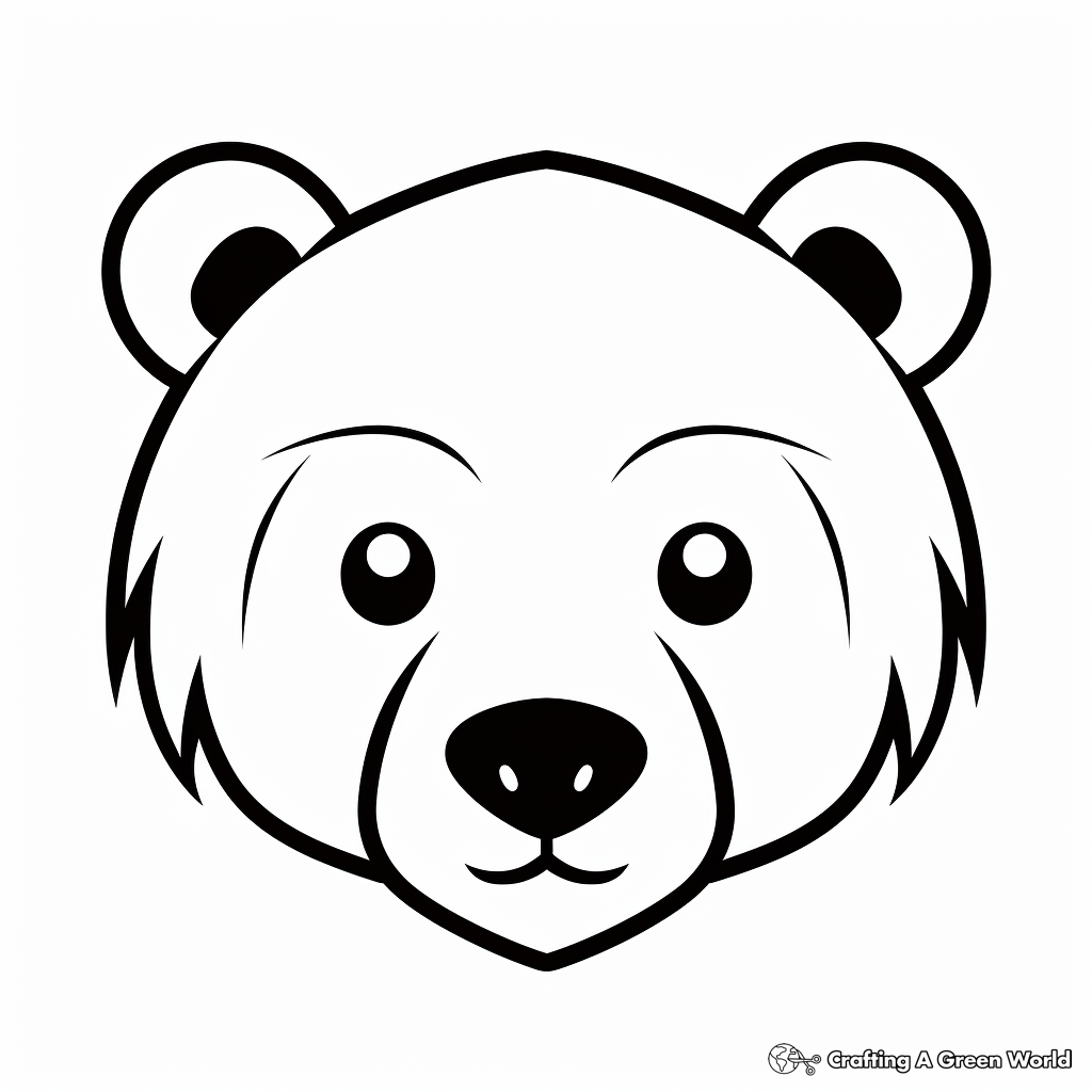 Bear head coloring pages