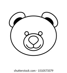 Teddy bear face vector icon simple stock vector royalty free