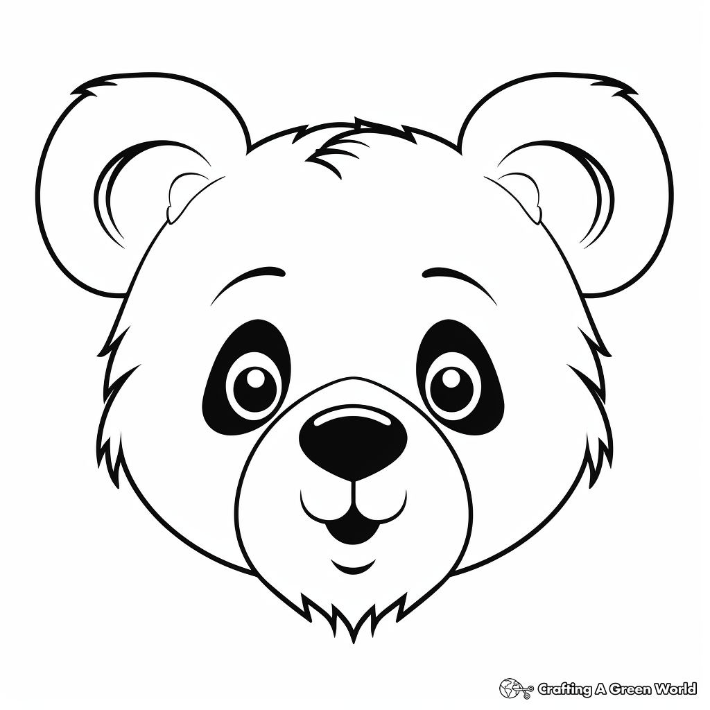 Bear face coloring pages