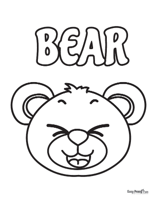 Bear coloring pages