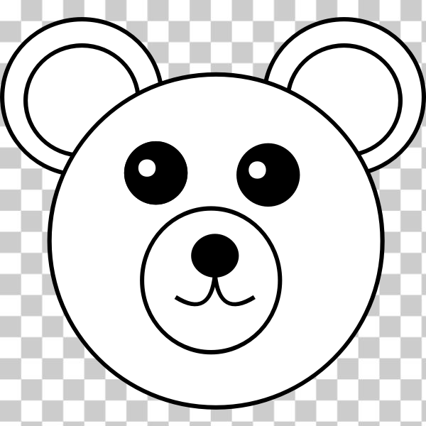 Free svg teddy bear vector line art image