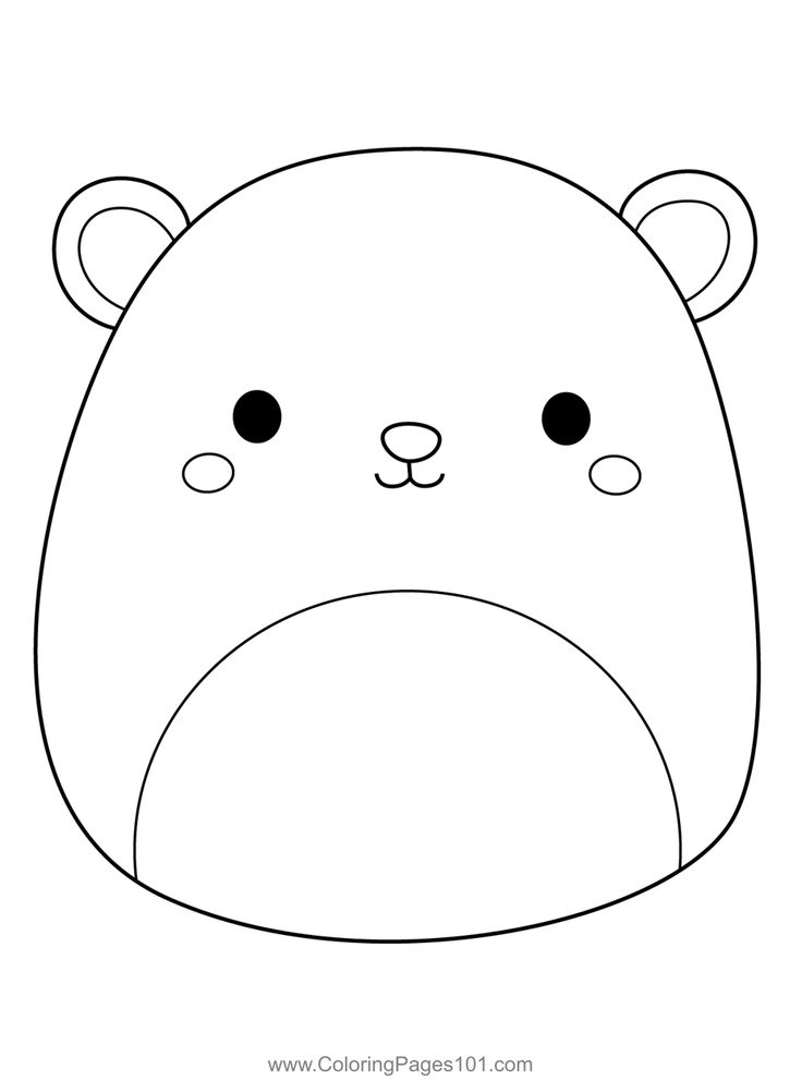 Brooke the polar bear squishmallows coloring page hello kitty colouring pages cute easy doodles cute coloring pages