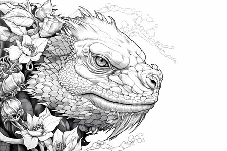 Dragon coloring book stock photos and images