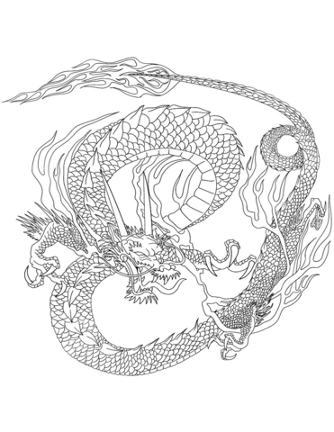 Chinese dragon coloring page free printable coloring pages