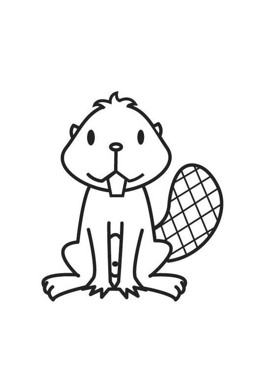 Coloring page beaver