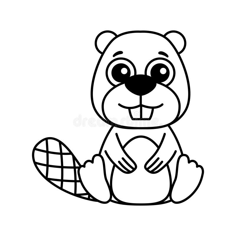 Coloring beaver stock illustrations â coloring beaver stock illustrations vectors clipart