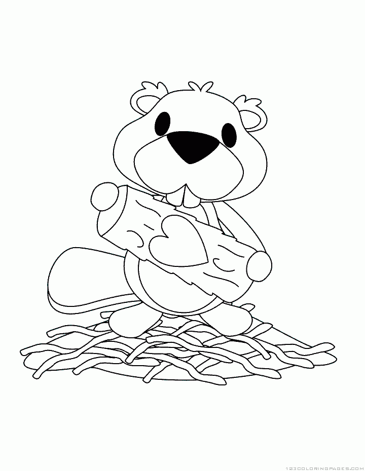 Beaver coloring pages