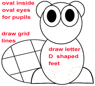 How to draw a cartoon beaver with easy step by step drawing tutorial