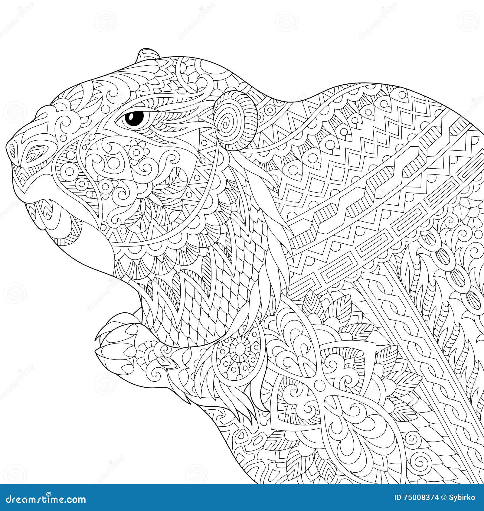 Beaver coloring page stock illustrations â beaver coloring page stock illustrations vectors clipart