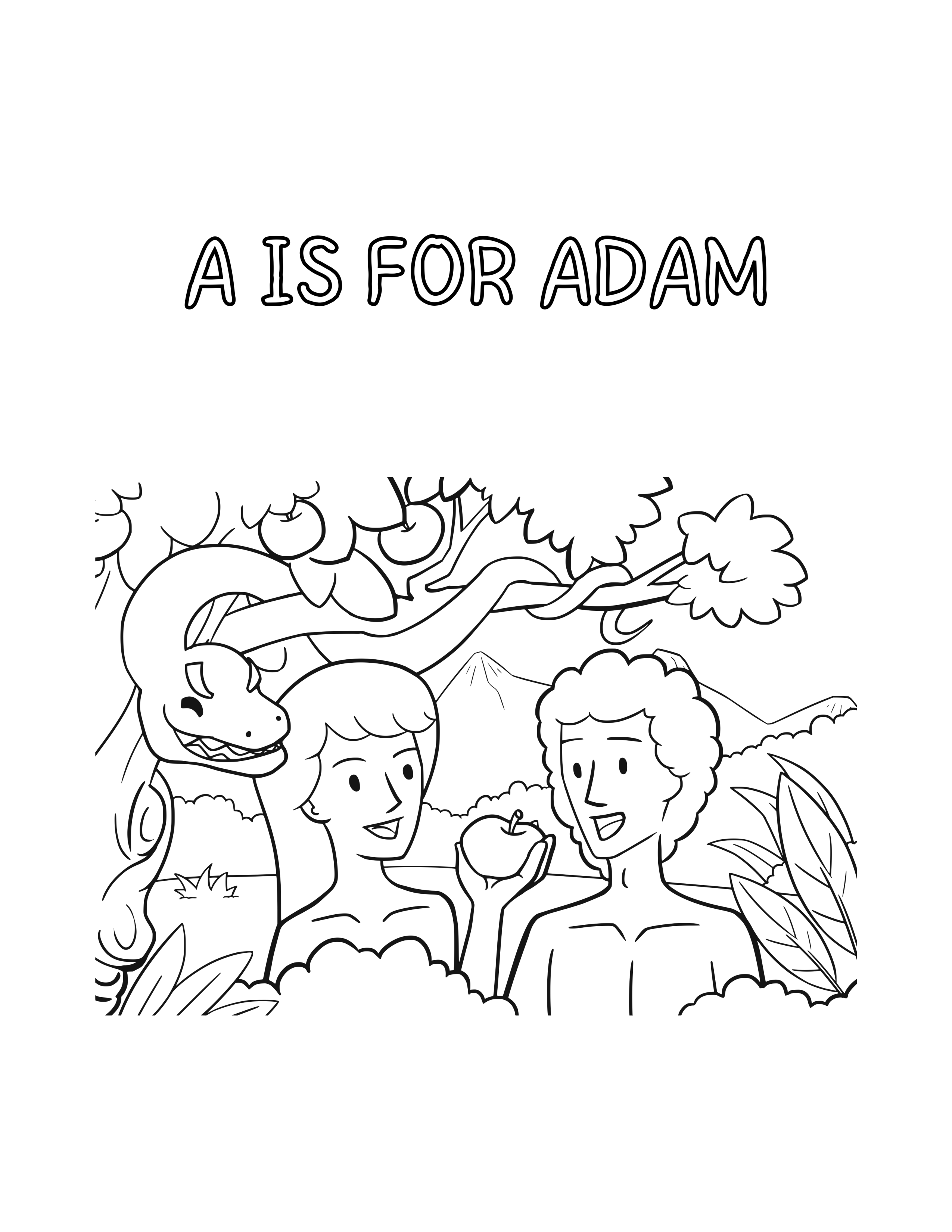 Bible alphabet coloring book