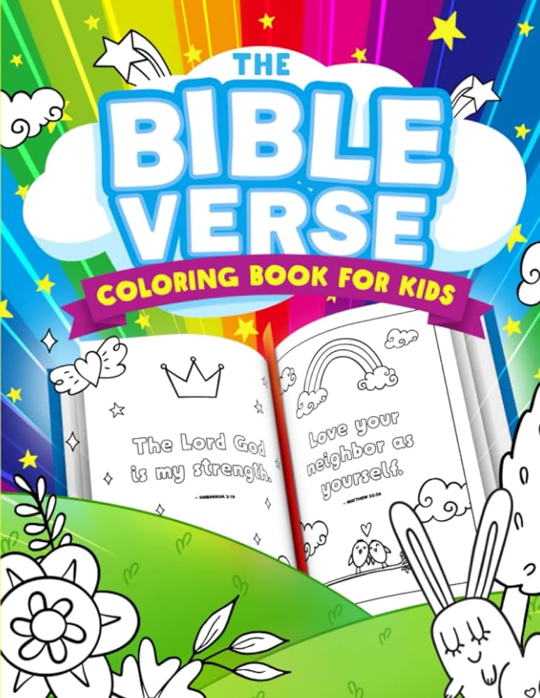 The bible verse coloring book for kids christian activity workbook for girls boys teens to color study read memorize simple and easy to remember bible verses ligaya love