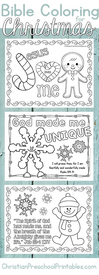 Christmas bible coloring pages