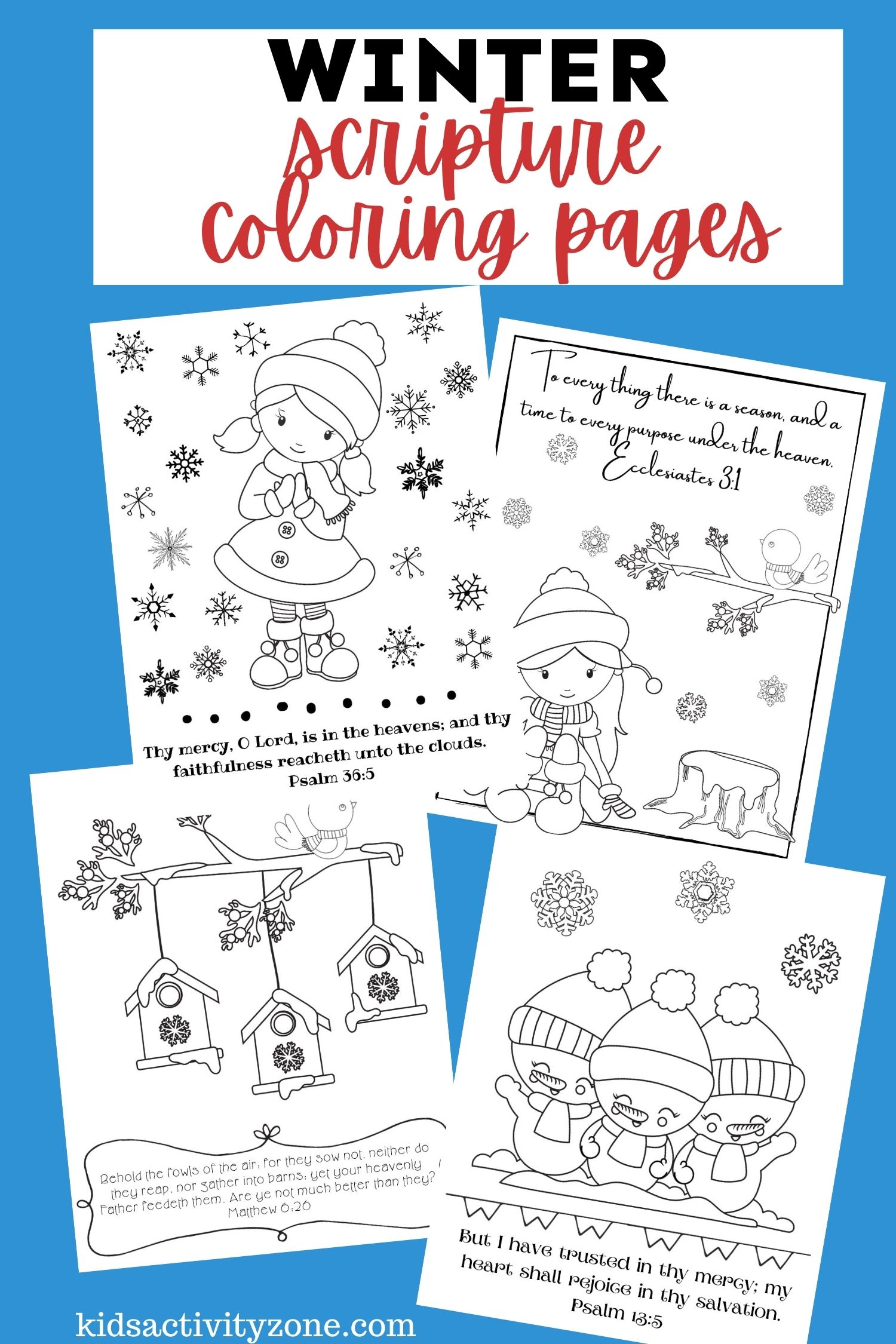 Winter scripture coloring pages