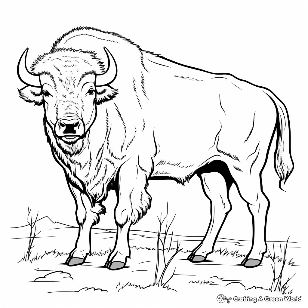 Bison coloring pages