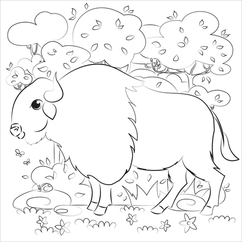 American bison coloring pages free coloring pages