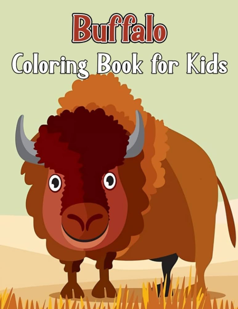 Buffalo coloring book for kids ages