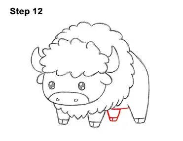 How to draw a bison cartoon video step