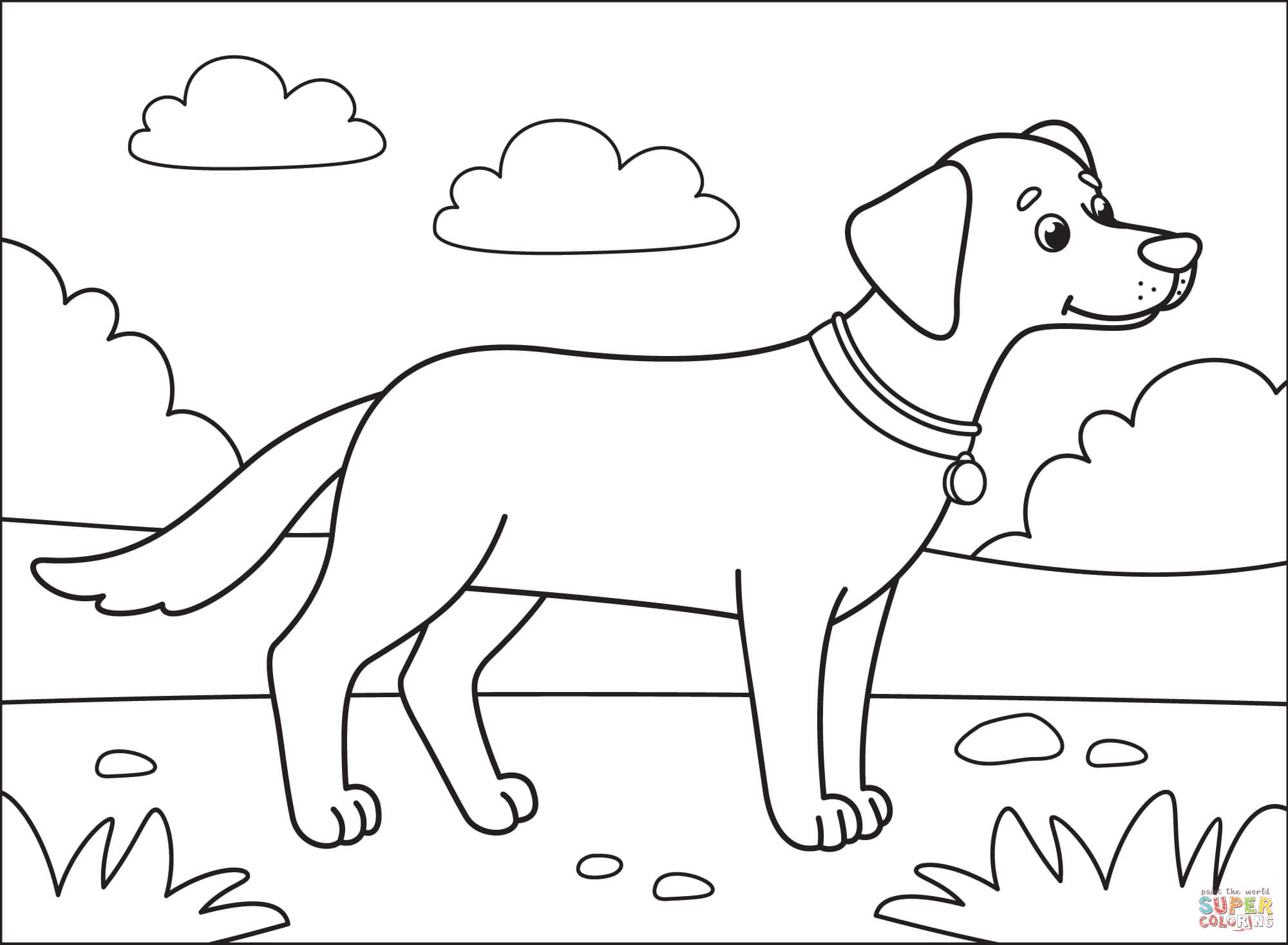 Black lab coloring page free printable coloring pages