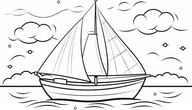 Page coloring pages boats images