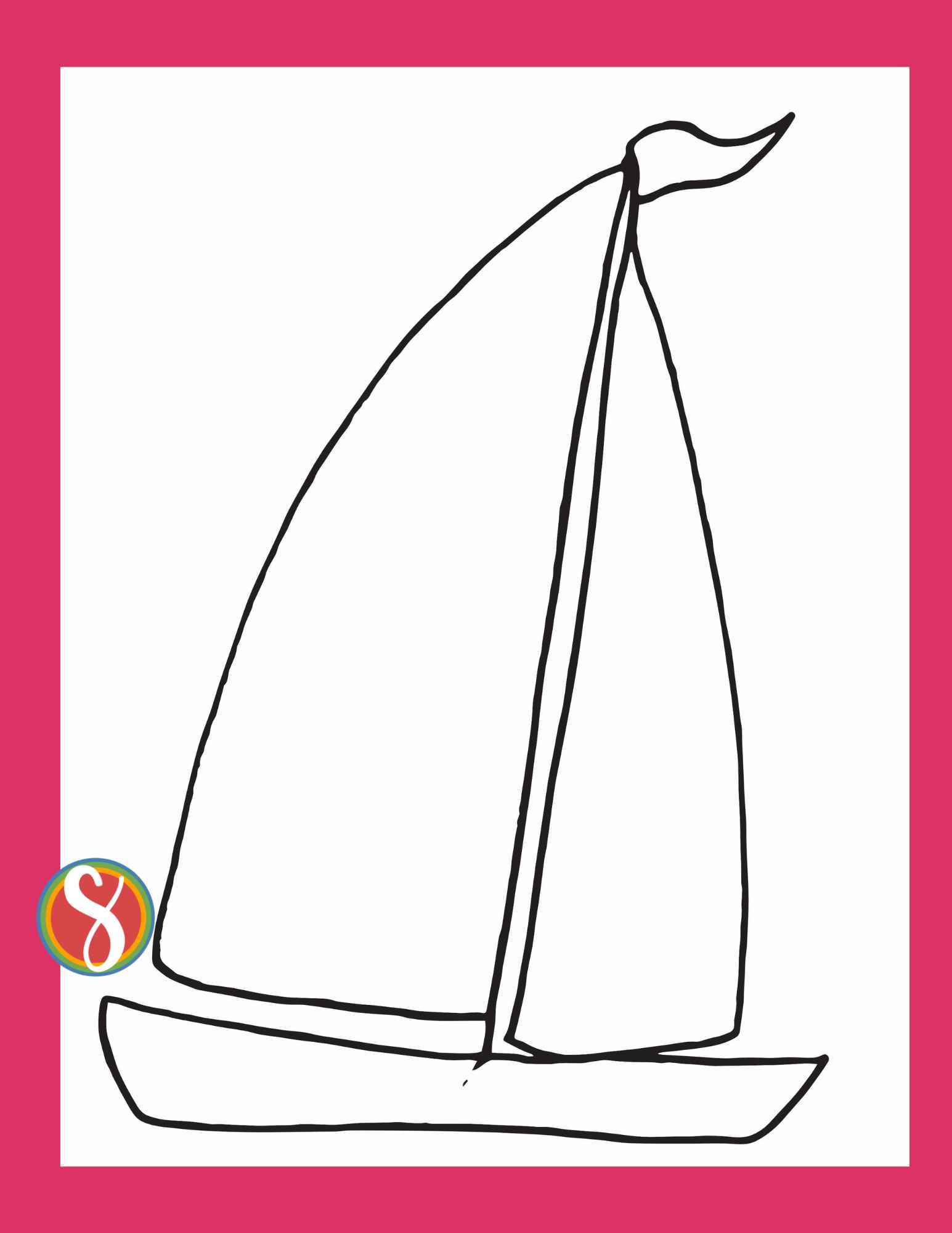 Free boat coloring pages â stevie doodles