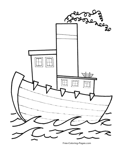 Boat coloring pages