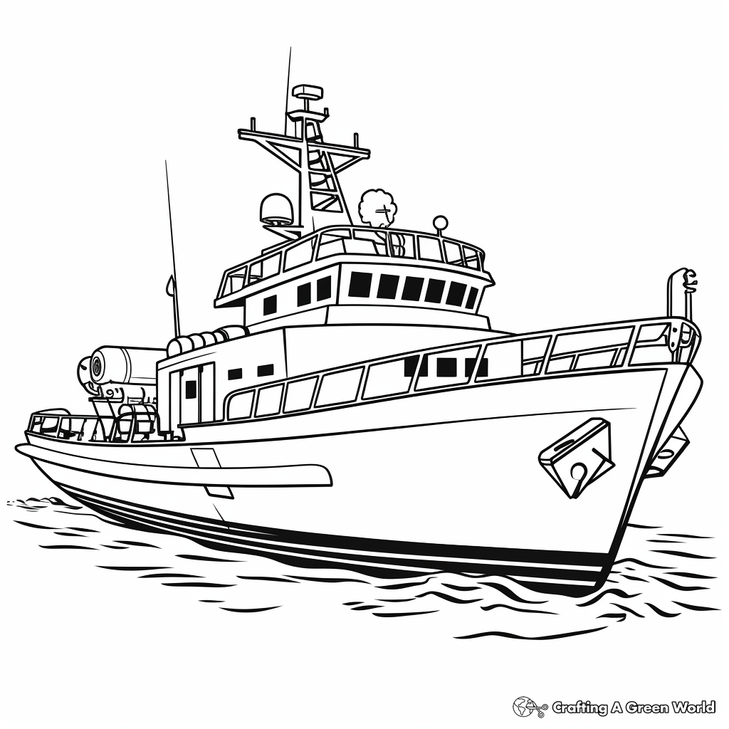 Warship coloring pages