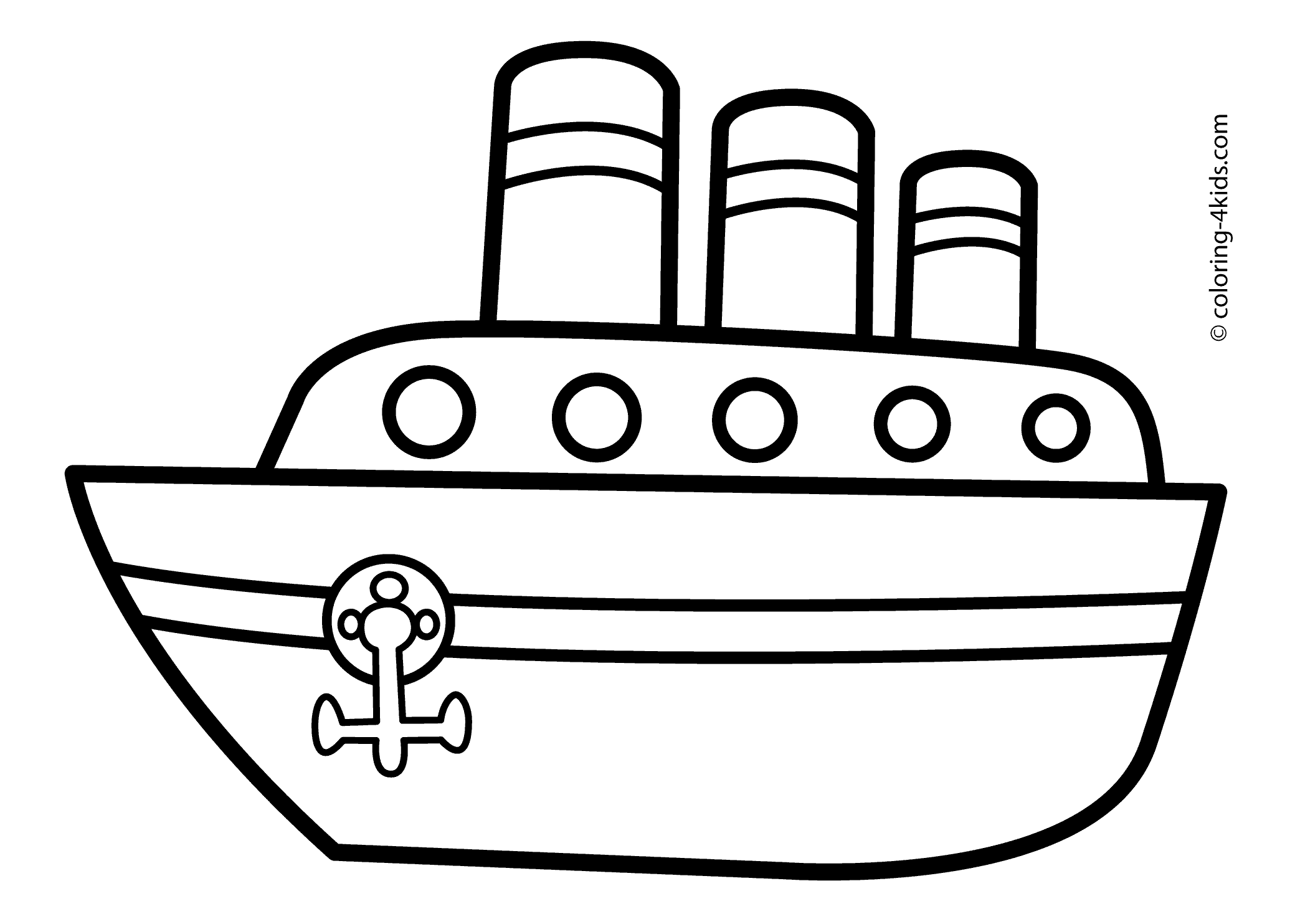 Ship transportation coloring pages steamship for kids boat drawing simple boat drawing kindergarten coloring pages