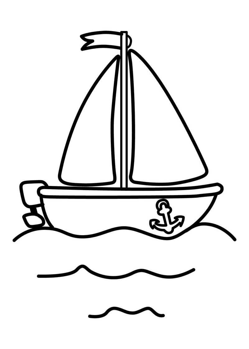 Printable boat coloring pages pdf