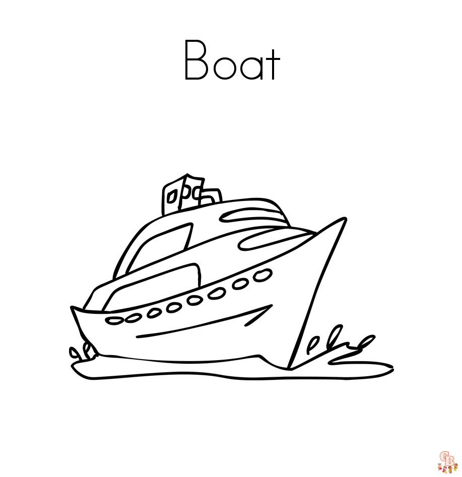 Free printable boat coloring pages for kids