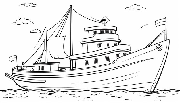 Page boat coloring pages pdf images