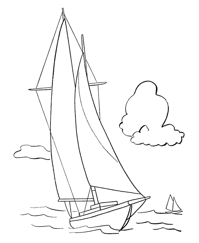 Bluebonkers sail boats coloring pages