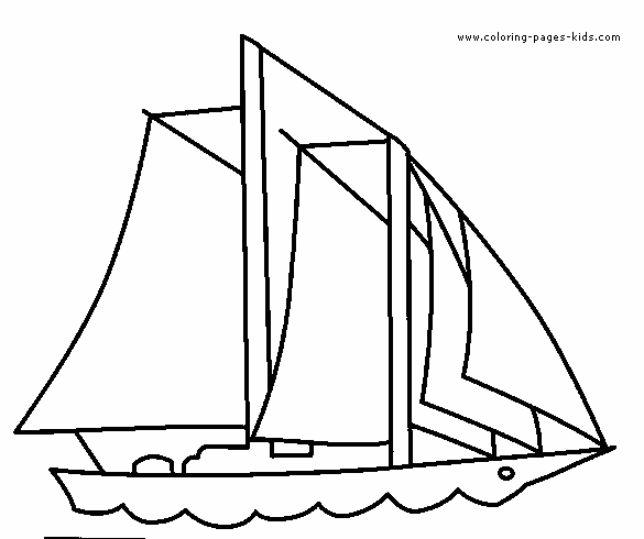 Boat coloring page