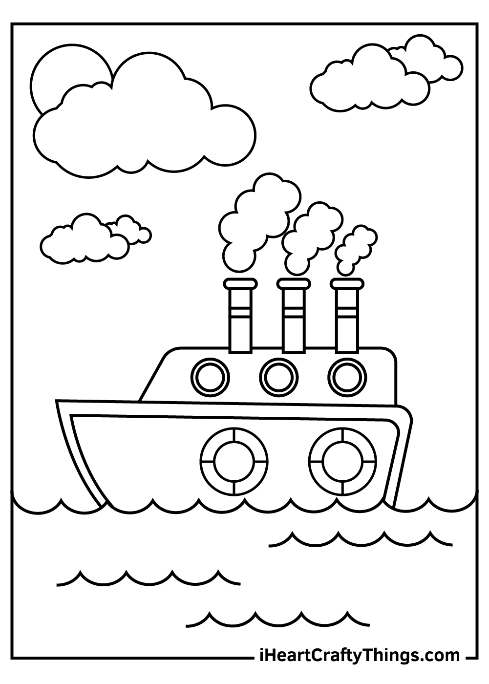 Ships and boats coloring pages updated